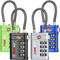 Forge Open Alert TSA Approved Luggage Locks, TSA Travel Locks, Advance Core, Zinc Alloy Body. 4 Color Locks.