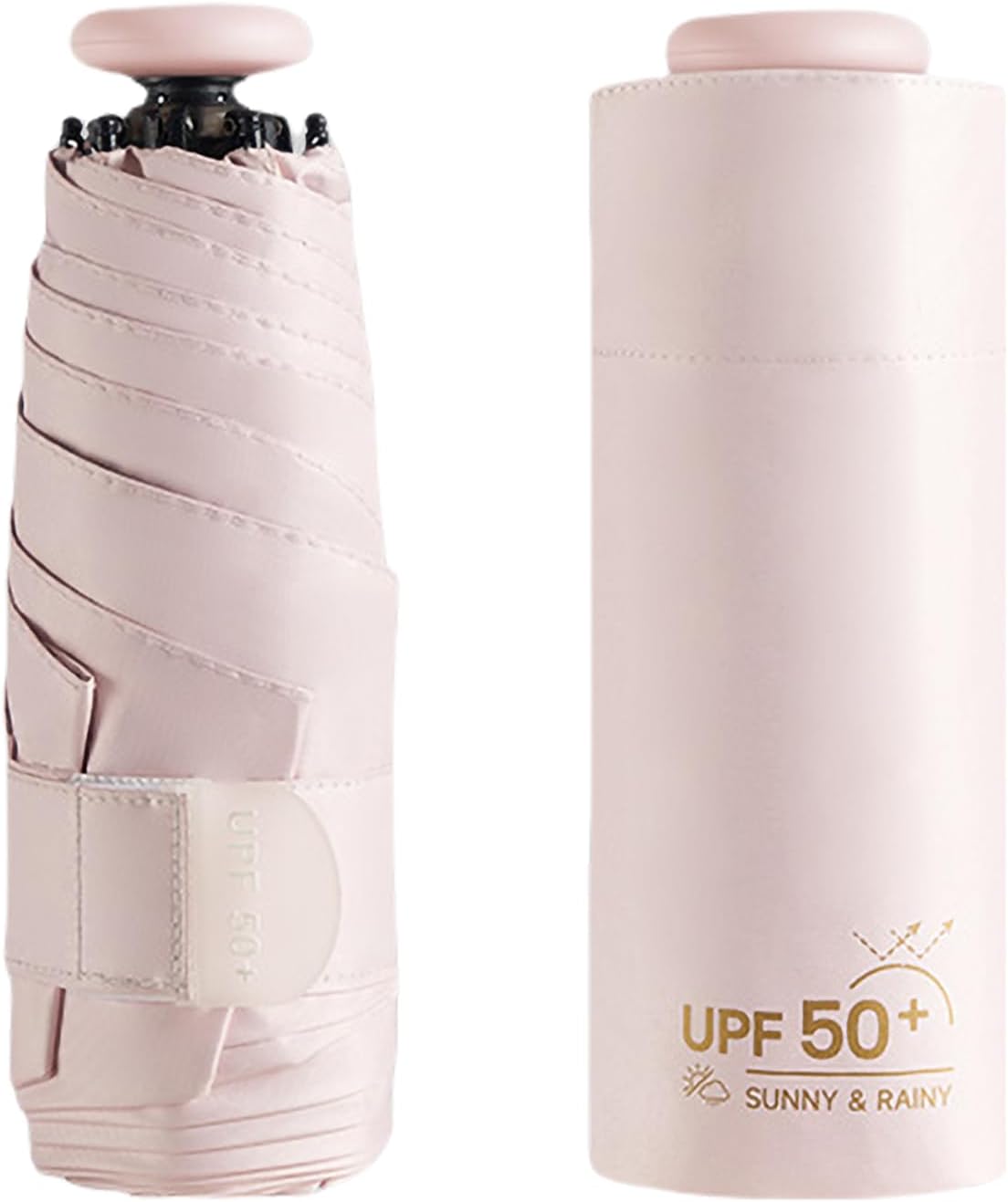 Mini Sun Travel UV Umbrella Anti UPF 50 Protection 99.9% Micro handle Coating Layer Fabric Compact/Lightweight Small Portable Backpack/Folding Purse Pocket Umbrella Rain/Blocking/Men Women Kids