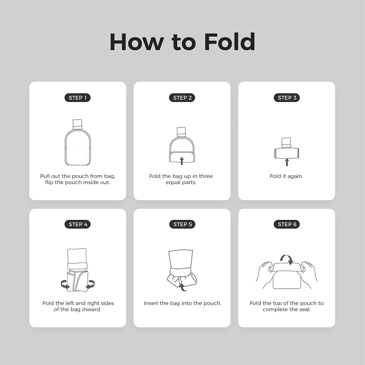 pack all 20L Lightweight Foldable Backpack, Water-Resistant Hiking Daypack