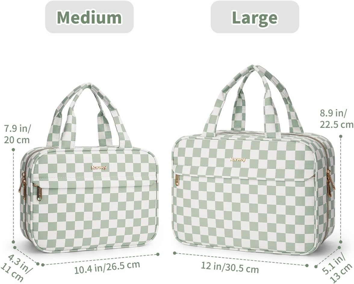 Narwey Large Hanging Travel Toiletry Bag for Women, Makeup Bag Organizer