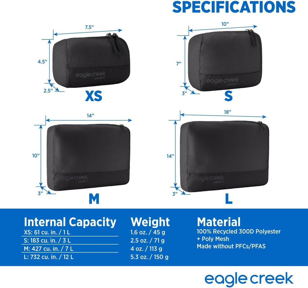 Eagle Creek Pack-It Reveal Cube, Medium, Black