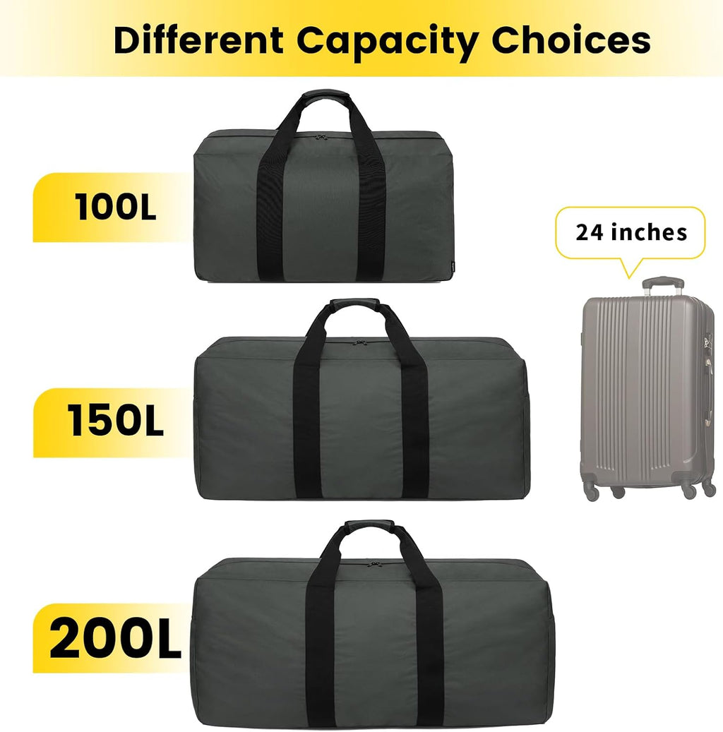 Vorspack 150L Extra Large Duffle Bag for Travel, Camping - Grey