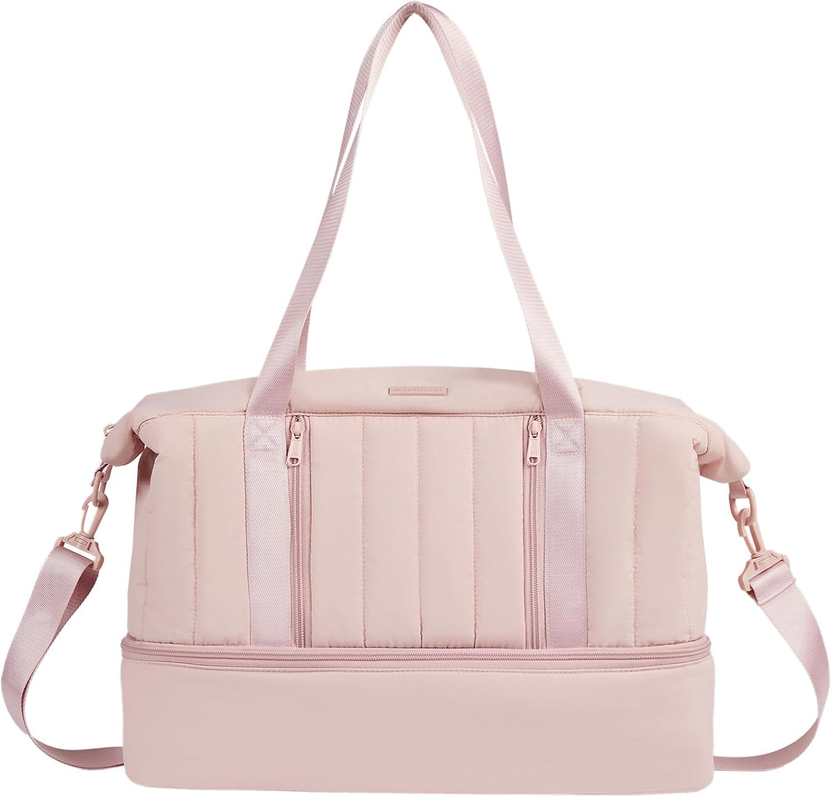 NISHEL Double-Layer Carry On Travel Bag with Shoe Compartment
