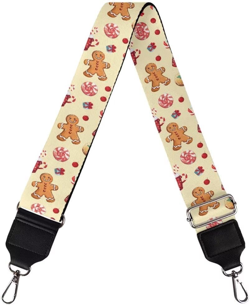 Coldinair Gingerbread Men Purse Strap Replacement - Crossbody Bag Wide Strap for Shoulder Bag and Luggage - Soft and Comfortable Belt for Travel