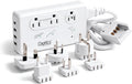 Ceptics 200W+2000W Voltage Converter, 3 USB-A + 1 USB-C, 6 SWadAPt Plugs
