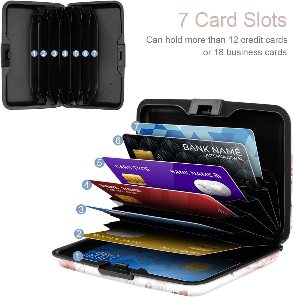 Coco Rossi Credit Card Holder RFID Aluminum Small Mini Wallet Women