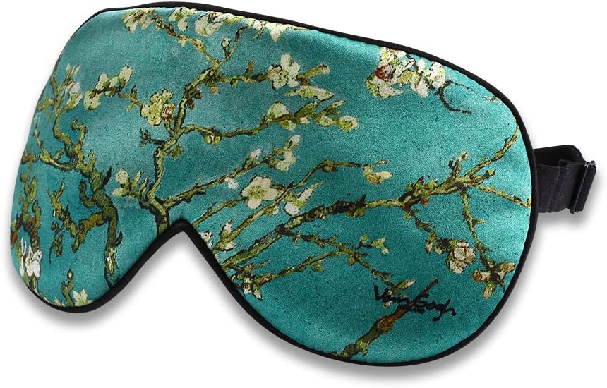 Alaska Bear Mulberry Silk Sleep Mask, Cool and Smooth(Blossom Almond)