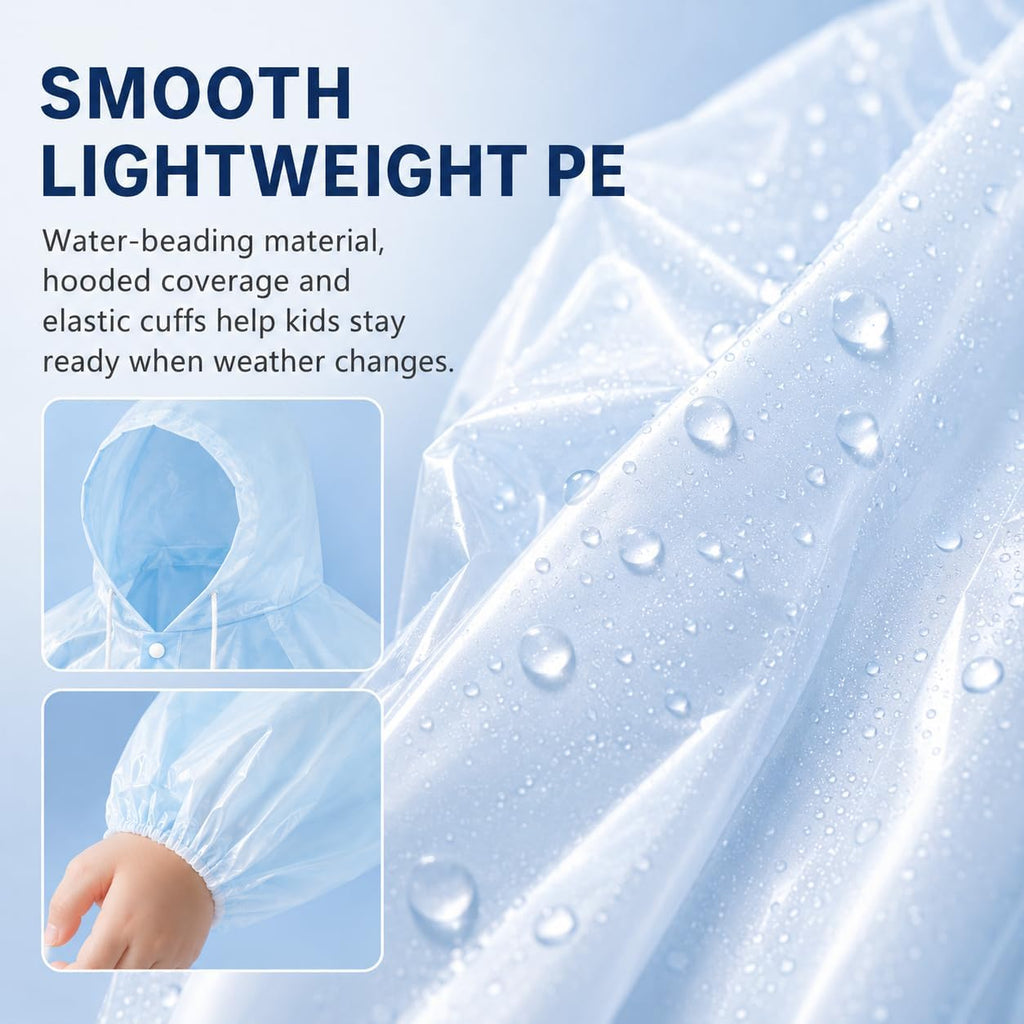 Disposable Raincoat 7 Packs – 7 Colors, Ultra-Compact Waterproof Ponchos with Windproof Hood & Elastic Cuffs