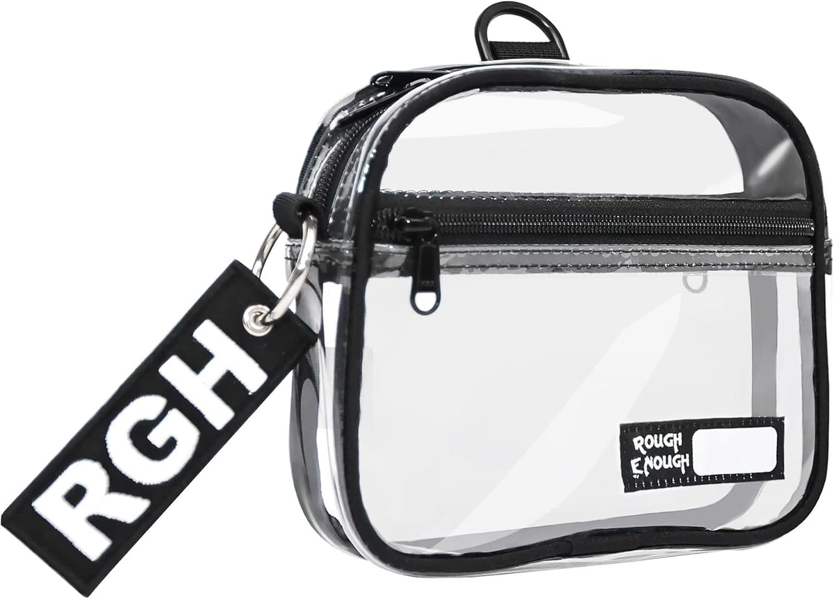Rough Enough Clear Toiletry Bag Quart Size for Travel, Men Women