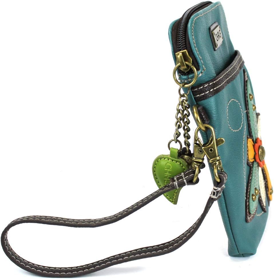 CHALA Garden Animal Collection Cell Phone Crossbody Purse-Women PU Leather/Canvas Multicolor Handbag with Adjustable Strap