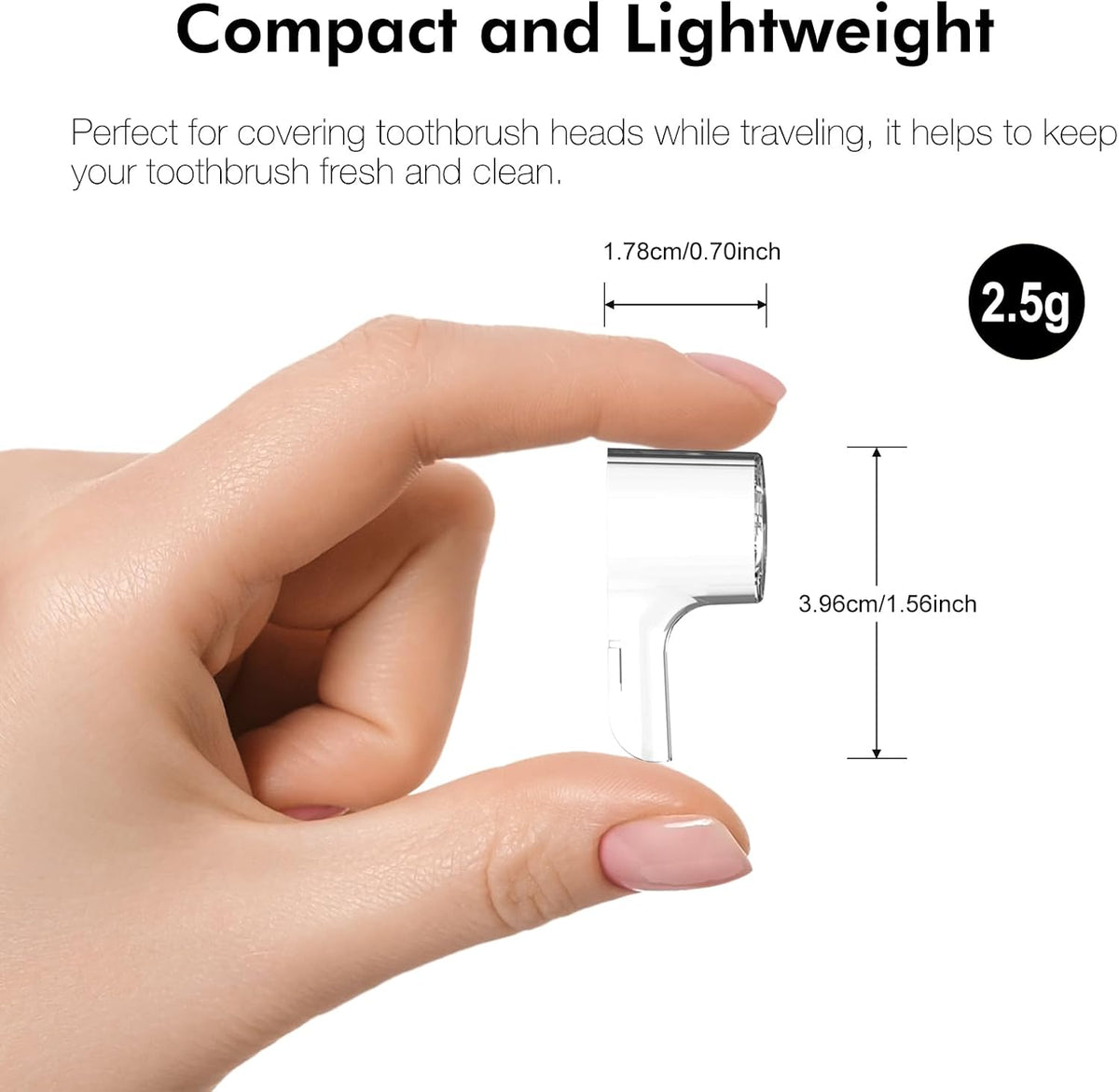 Toothbrush Head Covers & Toothbrush Holder for Oral B & iO series, transparent and white