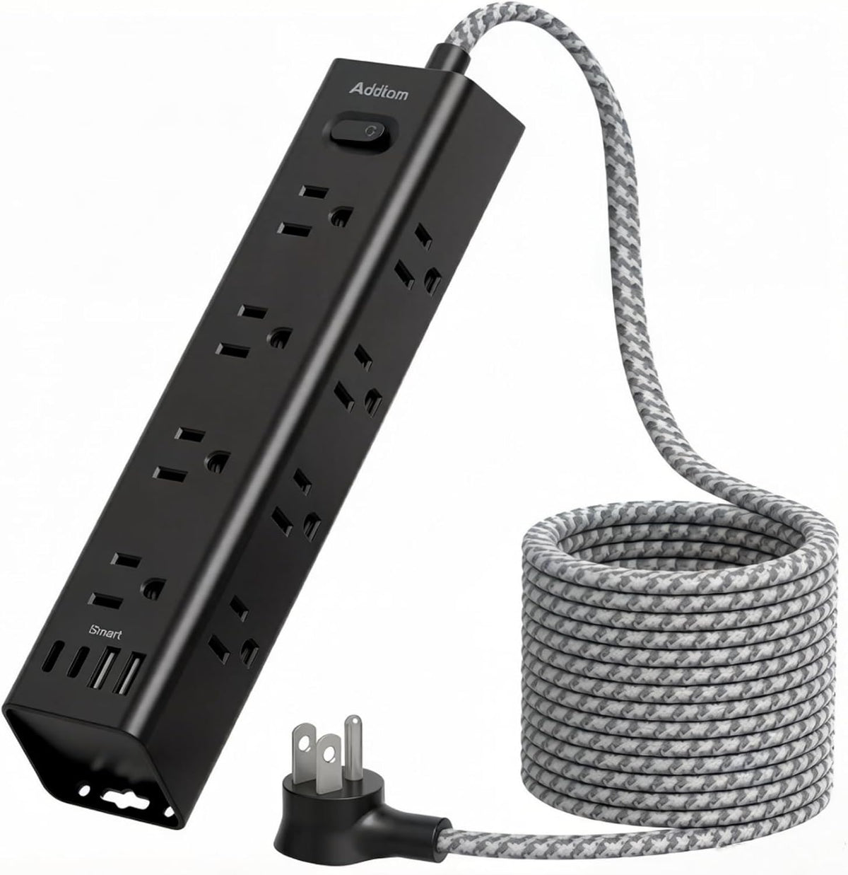 25FT Extra Long Extension Cord, Power Strip with 12 AC Outlet & 4 USB Ports