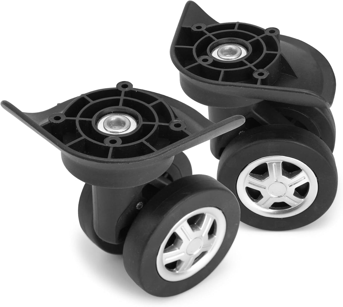 1 Pair Smooth Luggage Replacement Wheels DL130, Low-Noise Swivel Casters