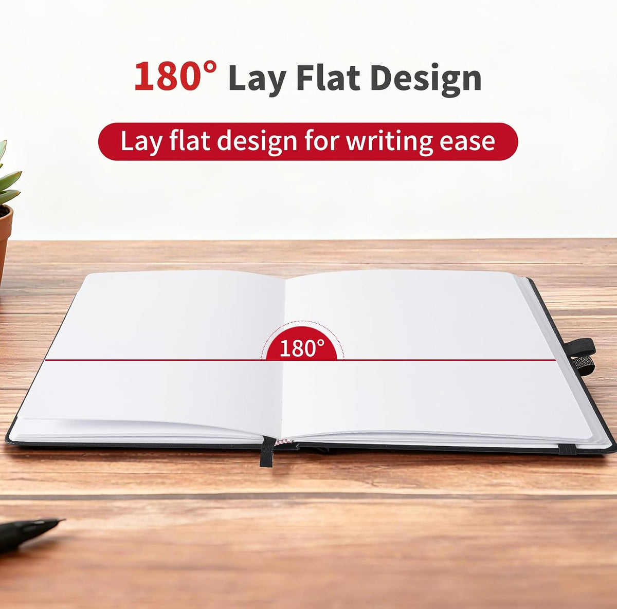 Heture Hardcover Notebooks, A5 Blank Notebook for Writing 160 Pages, 8.2 x 5.5 inch, Classic Blank Notebooks for College/Work/Travel (Blanked-3 Pack, Blue)