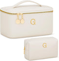 Personalized Initial Travel Makeup Toiletry Bag Gifts for Women
