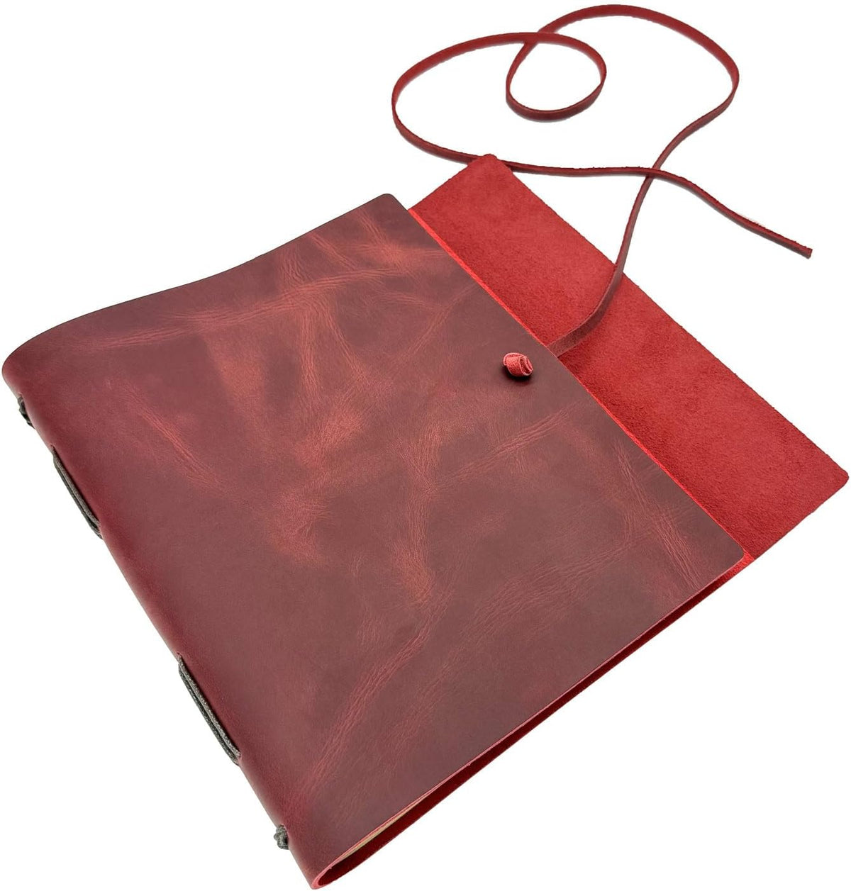 CooLeathor Large Notebook Journal - Genuine Leather Journals for Writing A4 Size Diary 8x10 Inch, Notepad For Women and Man, Gifts,Work,Travel Wine Red
