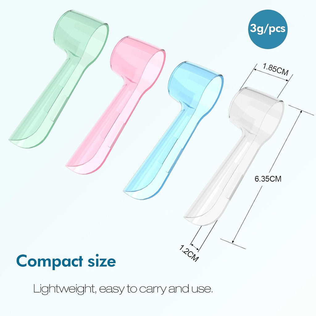 4 PCS Long Toothbrush Head Covers (Multicolor) Compatible with Oral B Electric Toothbrush Head + 1 PCS Toothbrush Holder with 1 Charging Stand Slot and 2 Toothbrush Head Stands