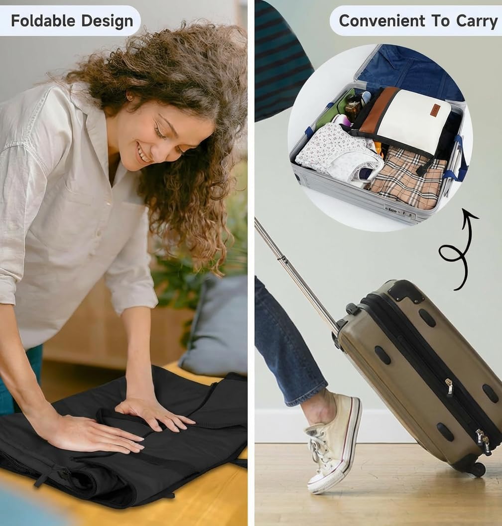 Ytonet Garment Bags for Travel, Foldable Garment Duffle Bags for Women men, Convertible Travel Garment Bag with Shoe Compartment, 2 in 1 Hanging Suitcase Suit Water Resistant Weekender Bag,