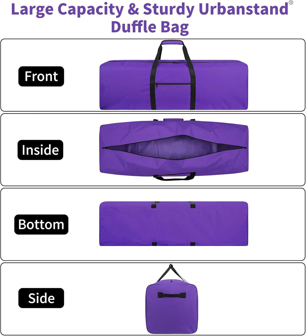 Urbanstand 52 inch Foldable Duffel Lock Zipper Travel Camp, Purple 2Pack