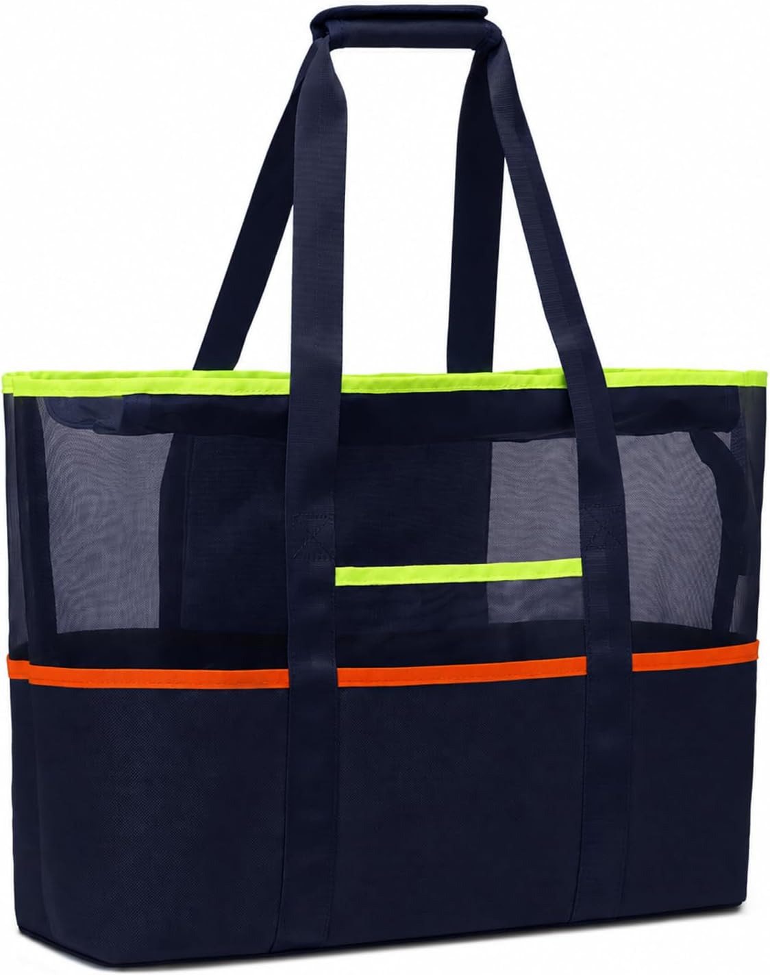 UBasic UBsic Mesh Beach Bag with Zipper Large Tote Foldable Mesh Travel Bag