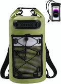 SHENDU 20L Roll-Top Waterproof Dry Bag Backpack for Kayaking Hiking（Olive）