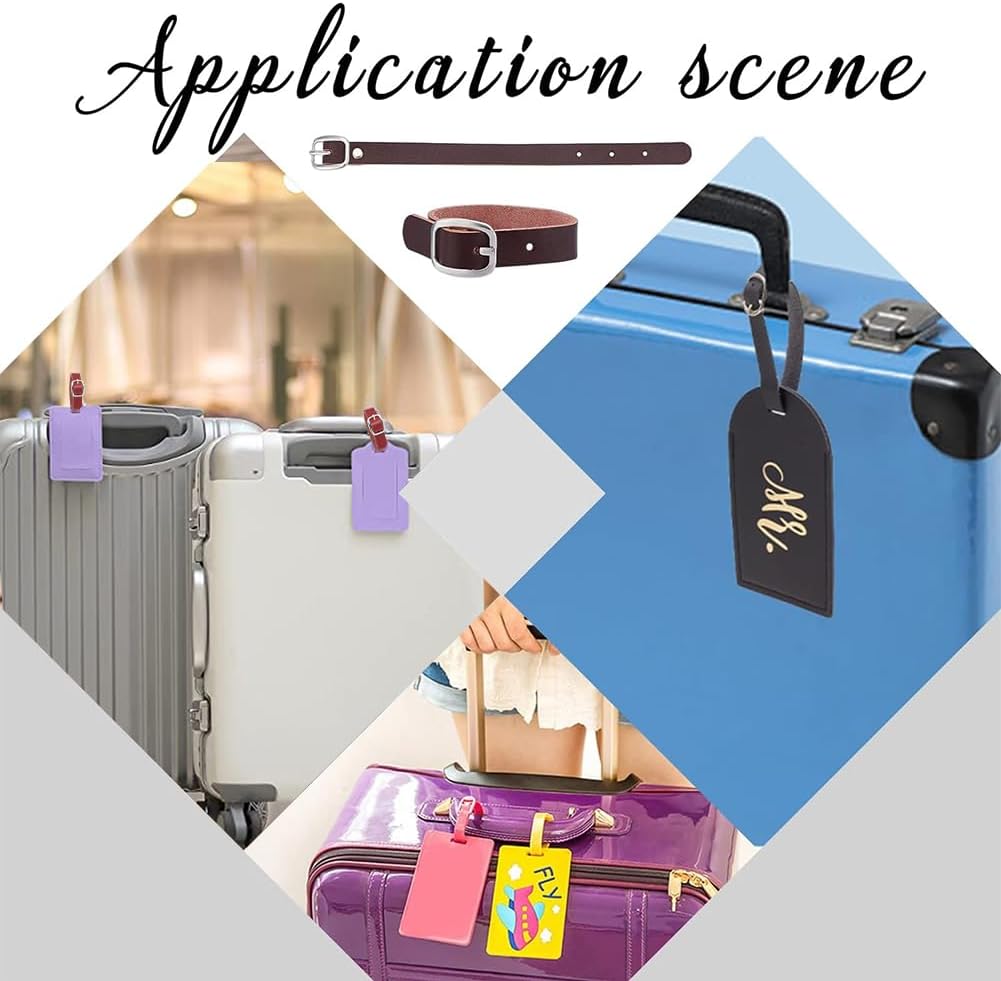 GORGECRAFT 7 Colors 8 Inch Cowhide Leather Stirrup Straps Genuine Luggage Strap Luggage Tags Adjustable Length Replacement Belts with Metal Buckle Watch Band Strap for Card Pass Holder Travel Storage