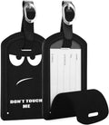 Fintie 2 Pack Luggage Tags Leather Name ID Labels with Privacy Cover