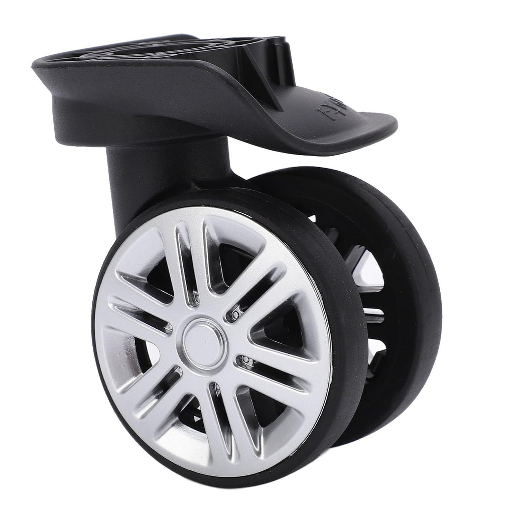 360 Degree Swivel Caster Wheels for Luggage – Black Plastic Replacement Trolley Wheels Compatible with Suitcase Travel Bags