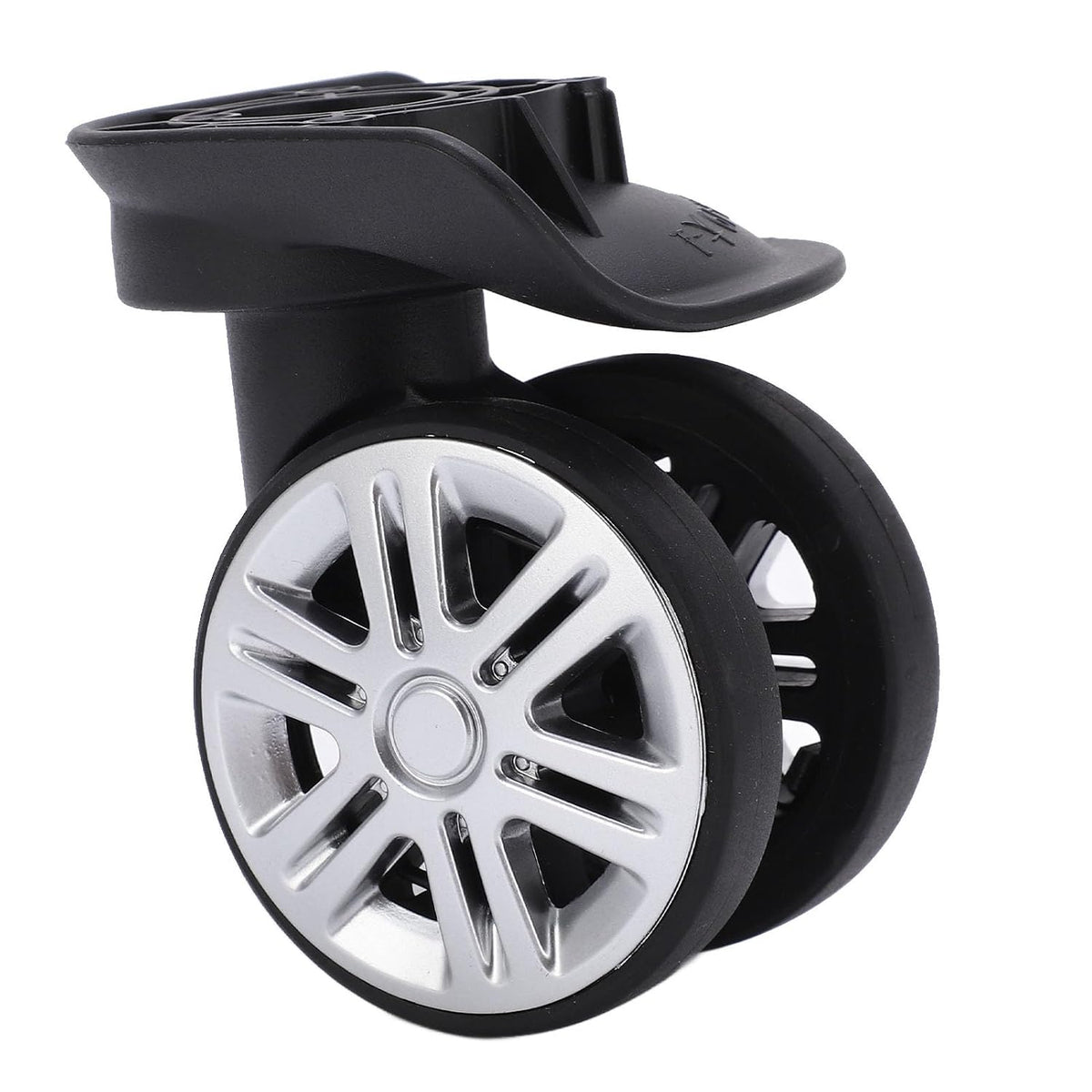 360 Degree Swivel Caster Wheels for Luggage – Black Plastic Replacement Trolley Wheels Compatible with Suitcase Travel Bags