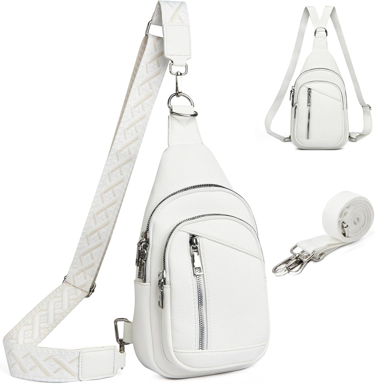 MYHOZEE Crossbody Bags for Women Sling Bag Faux Leather Mini Backpack Purse