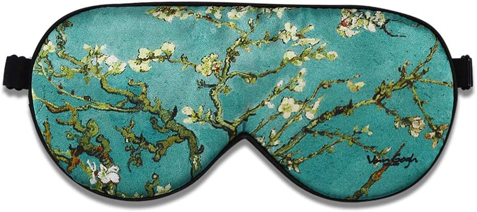 Alaska Bear Mulberry Silk Sleep Mask, Cool and Smooth(Blossom Almond)