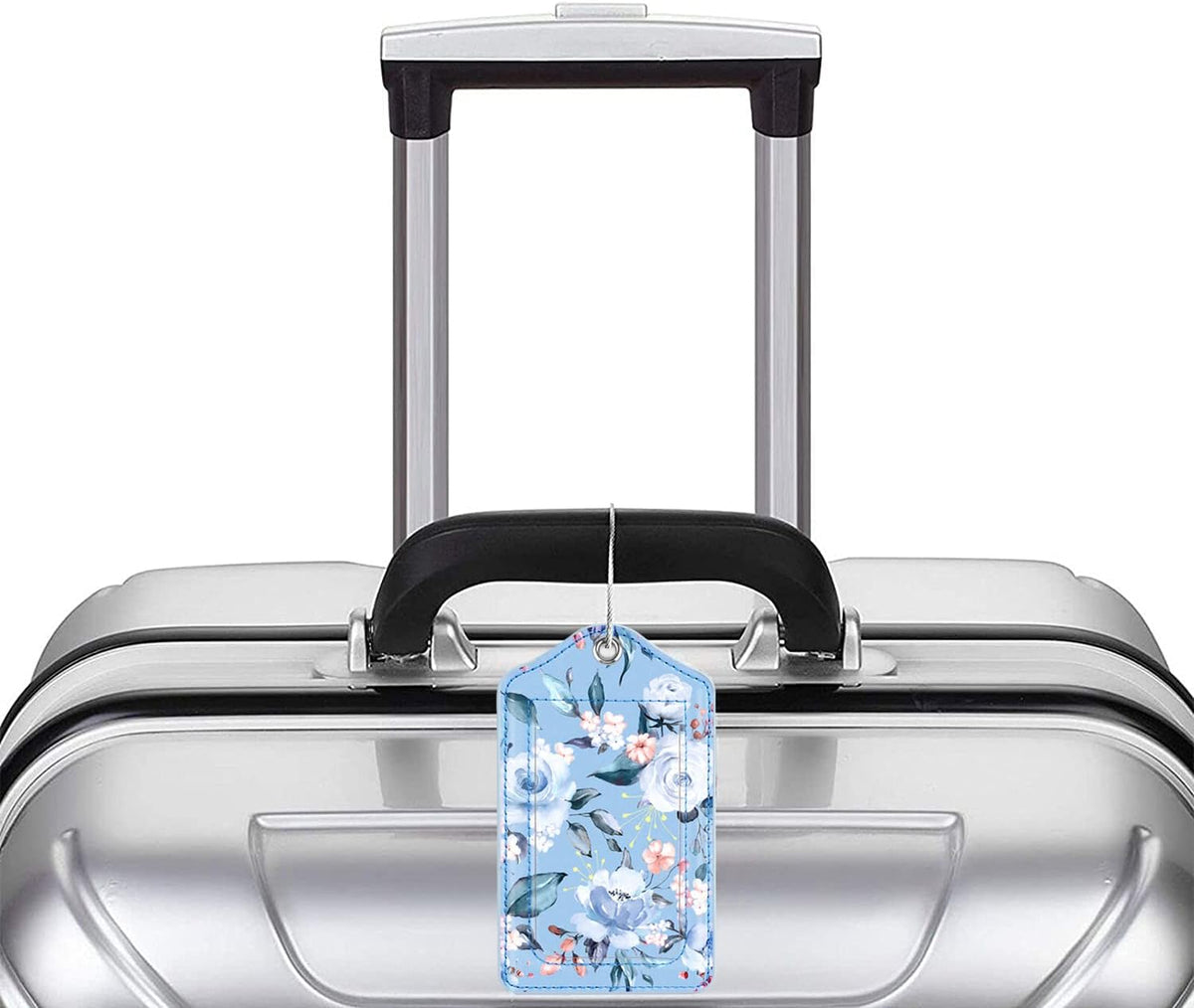(2 Pack) Luggage Tag for Suitcases Leather Privacy Cover ID Label Travel