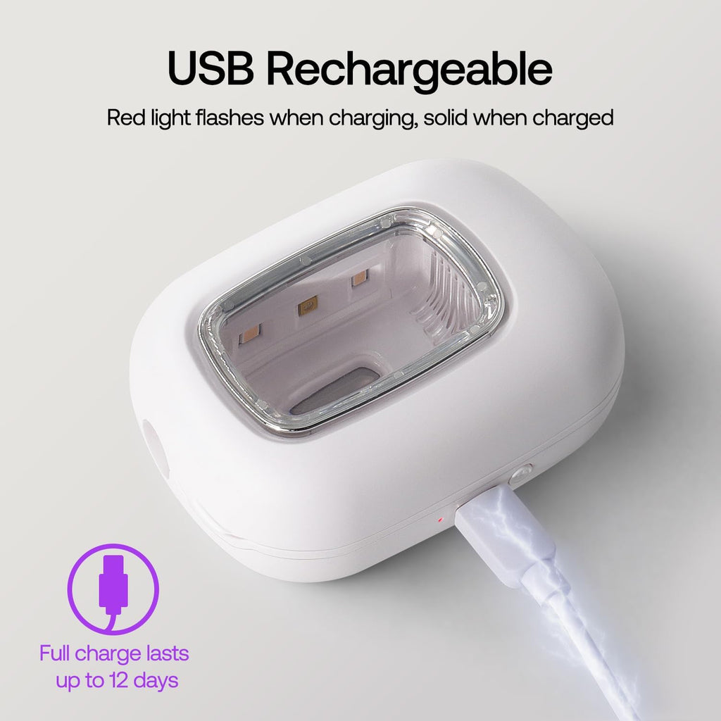 UV Toothbrush Sanitizer Case, Rechargeable Toothbrush Travel Cover Portable/Magnetic Wall Mount for Bathroom and Travel, Fits Electric and Manual Brushes, White