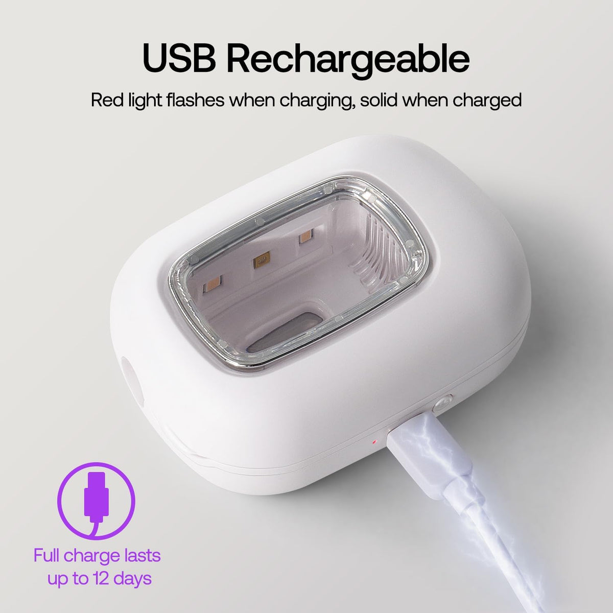 UV Toothbrush Sanitizer Case, Rechargeable Toothbrush Travel Cover Portable/Magnetic Wall Mount for Bathroom and Travel, Fits Electric and Manual Brushes, White