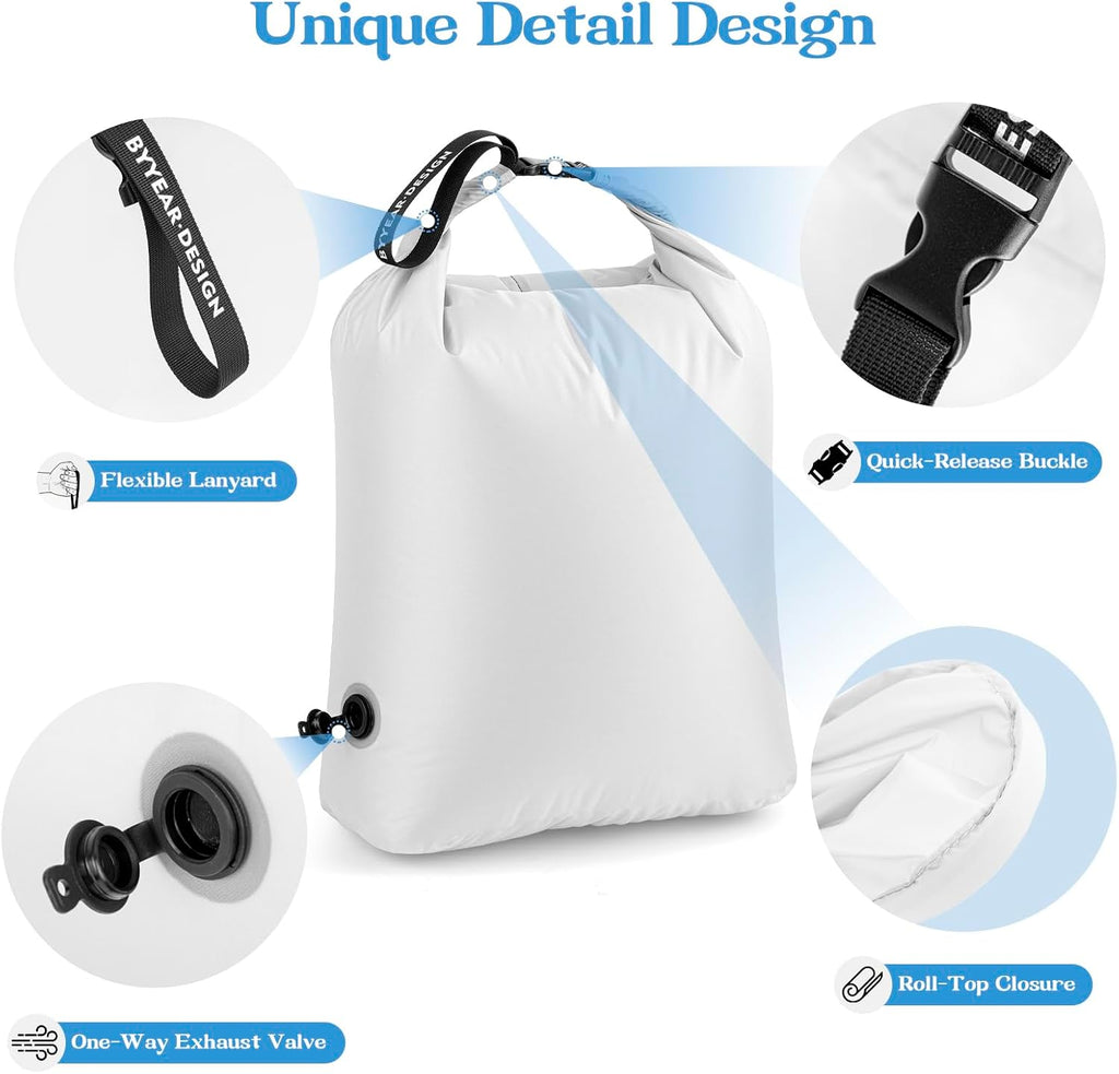Travel Laundry Bag for Dirty Clothes, Waterproof Compression Bag