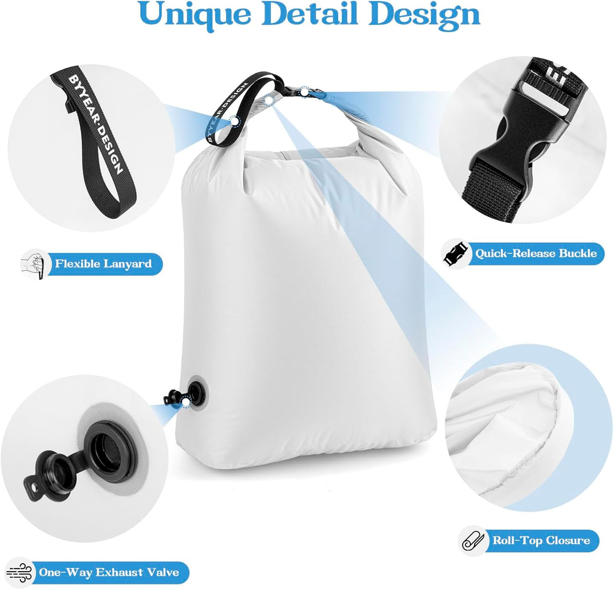 Travel Laundry Bag for Dirty Clothes, Waterproof Compression Bag