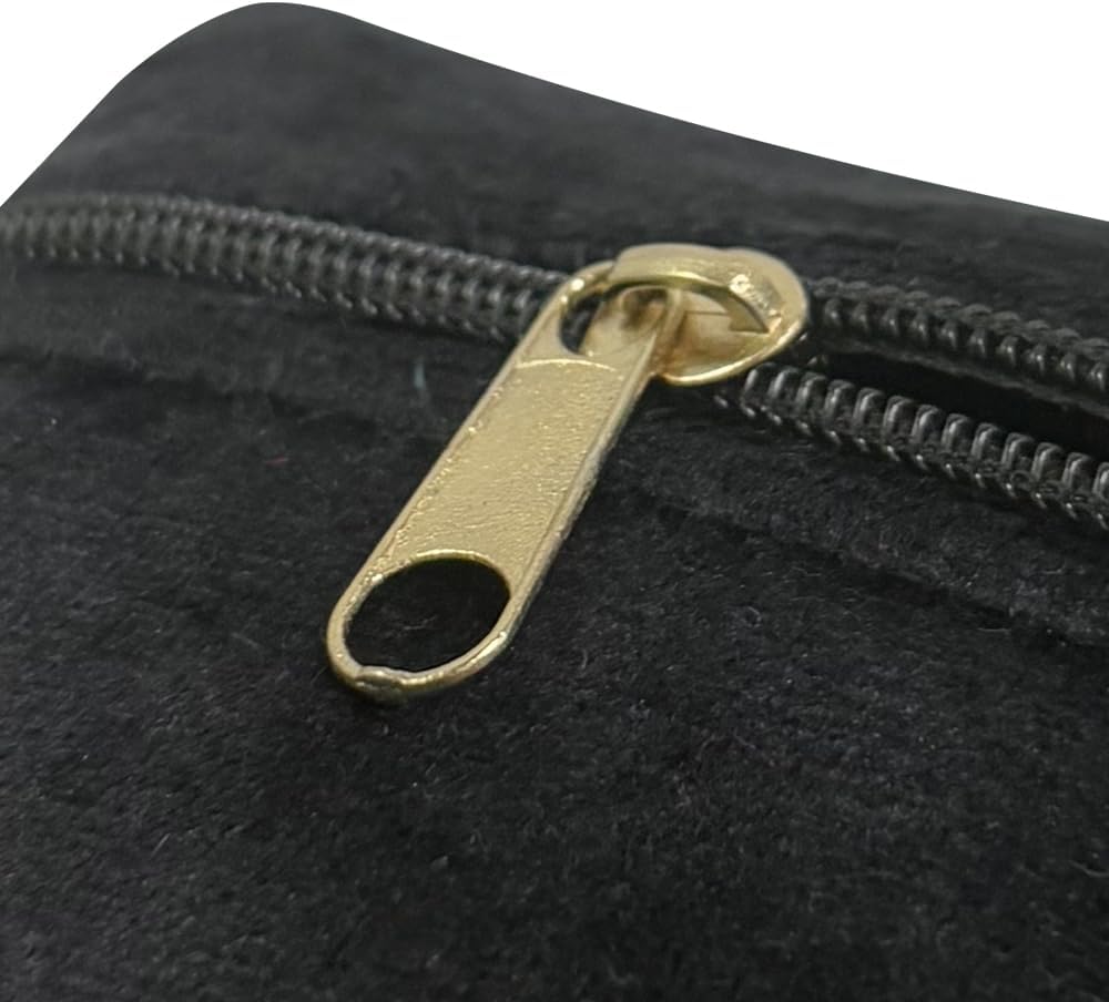 8pcs Small Velvet Jewelry Pouches with Zipper Gift Bags for Bracelet Necklace,Ring,Earrings,Earphone,Wedding Favors, Party Favors,Travel,3.94" X 3.94" (Mixed color)