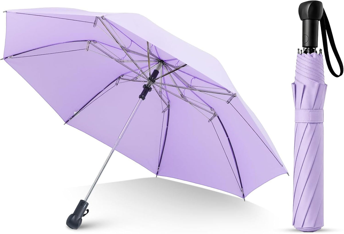 Collapsible Windproof Umbrella Travel - 42inch Auto Open & Manual Close