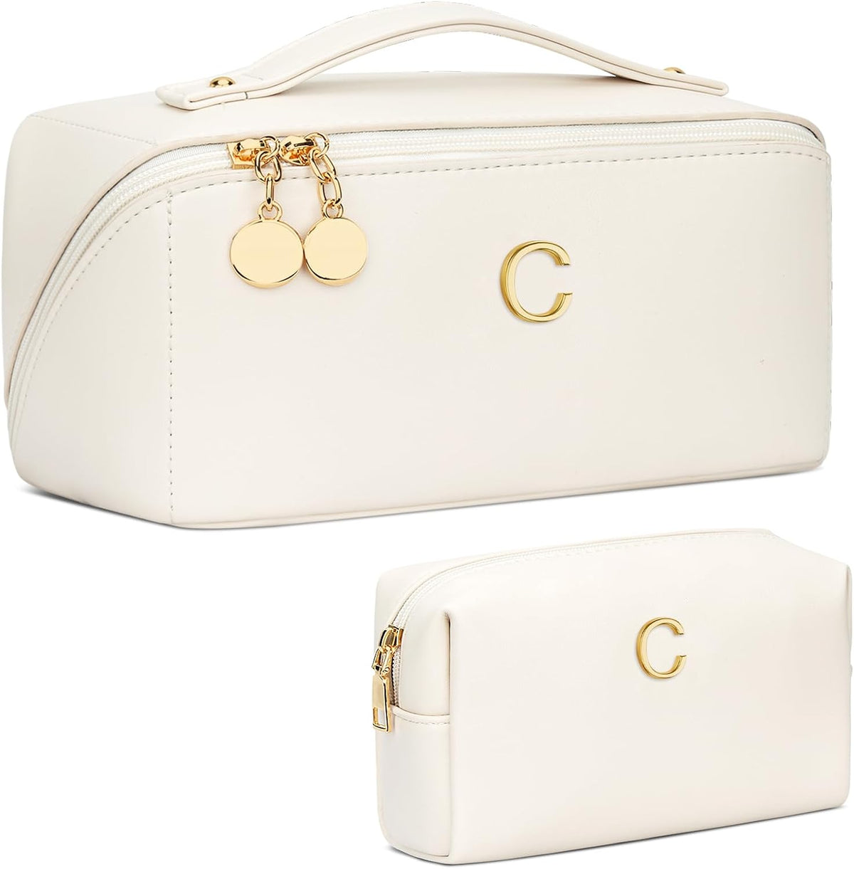 Initial Makeup Bag Personalized Gift for Women Teen Girls