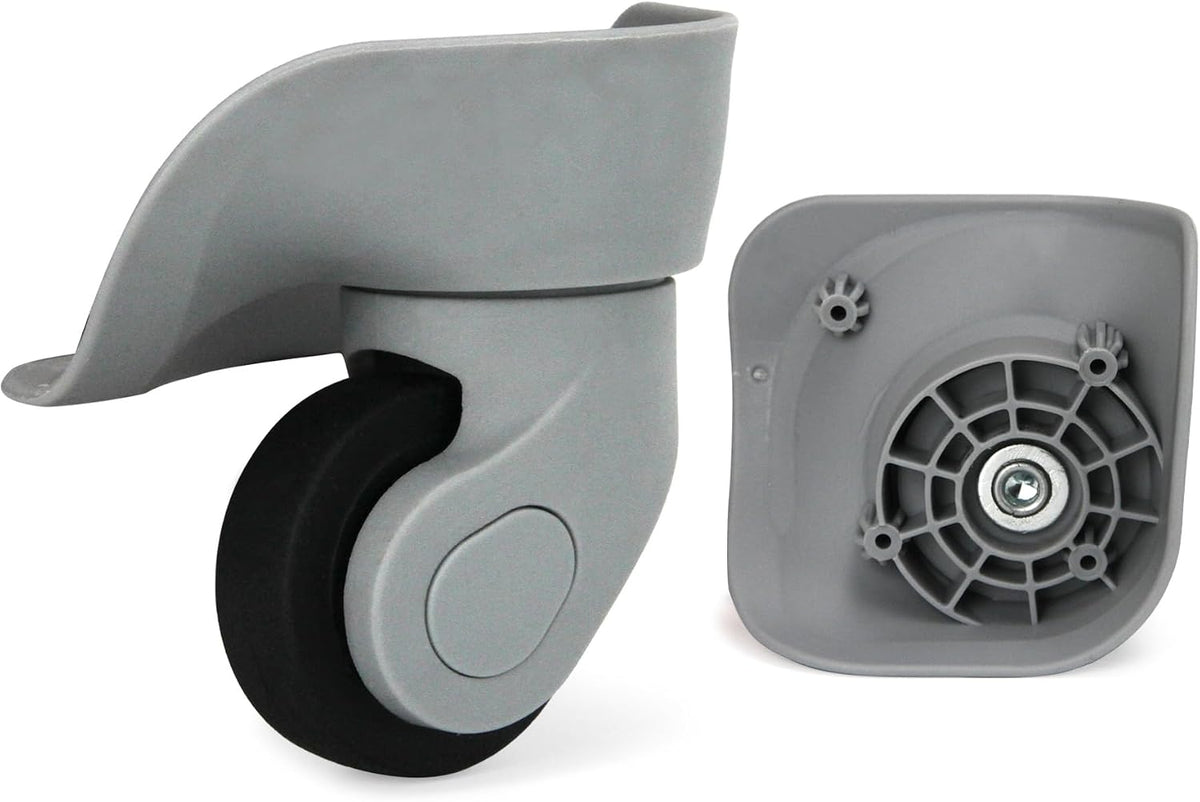 1 Pair Luggage Replacement Wheels, Rubber Suitcase Repair Casters L-Grey