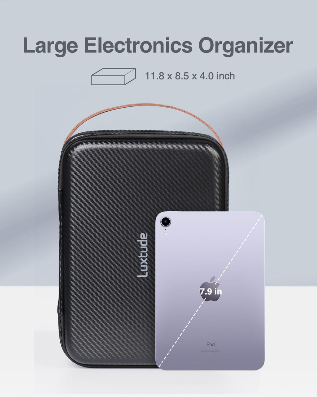 Large Electronics Organizer Travel Case for Chargers and Cords