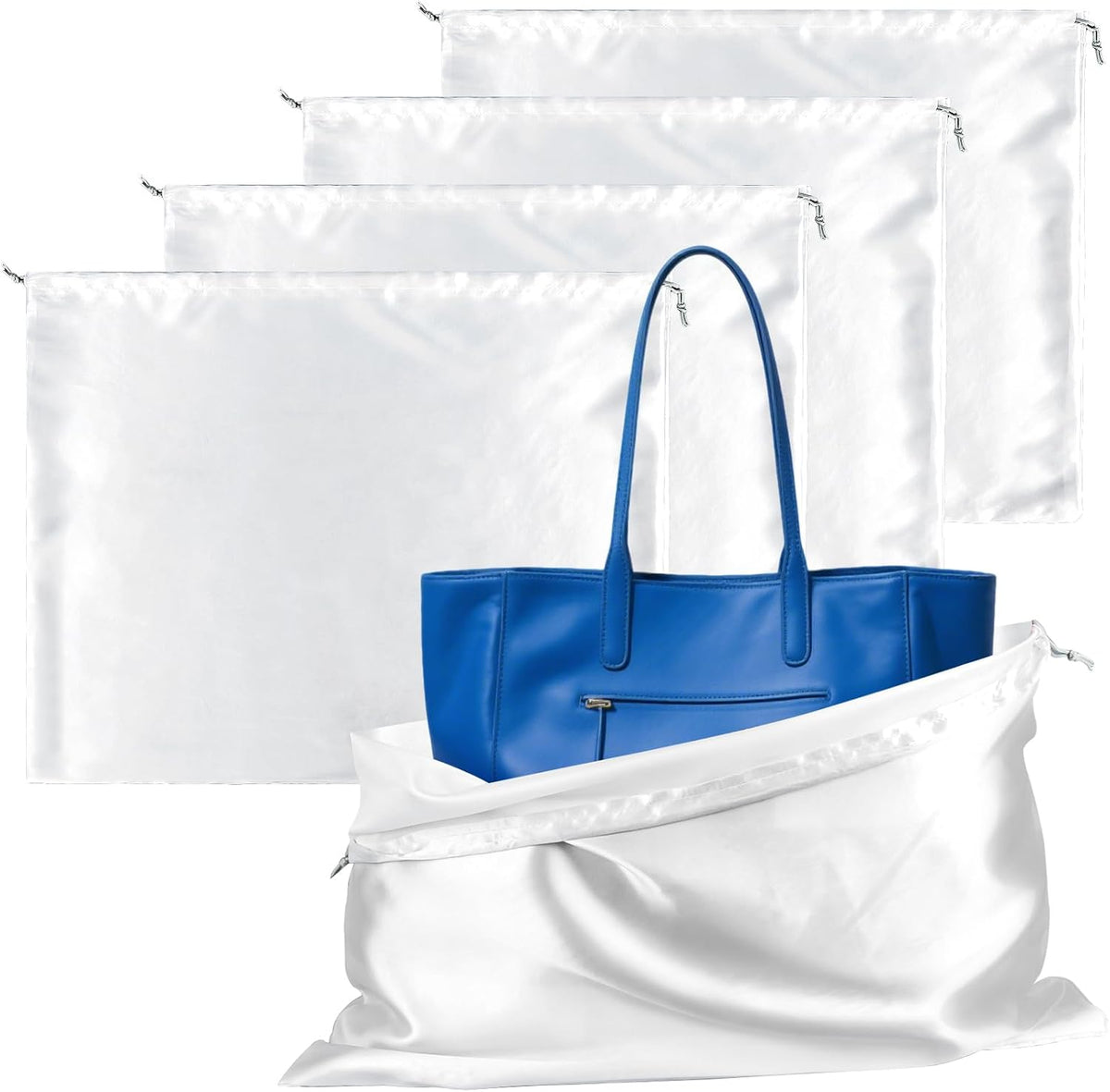 MAQIHAN Dust Bags for Handbags - Large Silk Purse Dust Bags with Drawstring