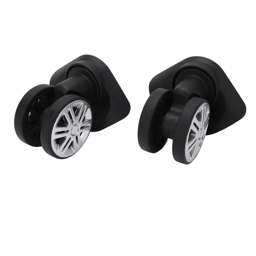 360 Degree Swivel Caster Wheels for Luggage – Black Plastic Replacement Trolley Wheels Compatible with Suitcase Travel Bags