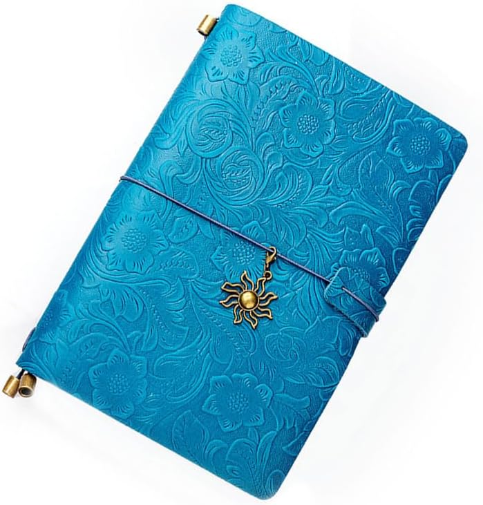 Refillable Leather Journal Travelers Notebook A5 Blue