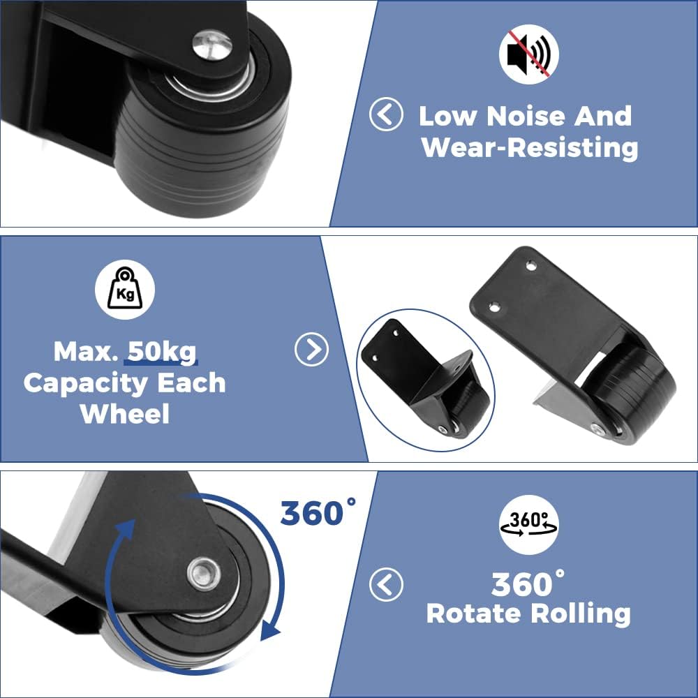 1Pair Luaggage Replacement Wheels,Suitcase Spinner Wheel,Left Right Swivel