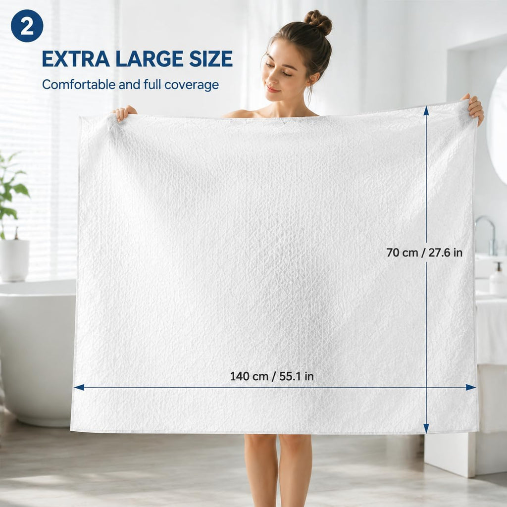 Disposable Bath Towels, 6 Pcs Large Travel Bath Towel 55 * 28 Inches, Travel Essentials Compressed Towel - Portable Disposable Washcloths for Beach Shower Hiking Swim Hotel Camping