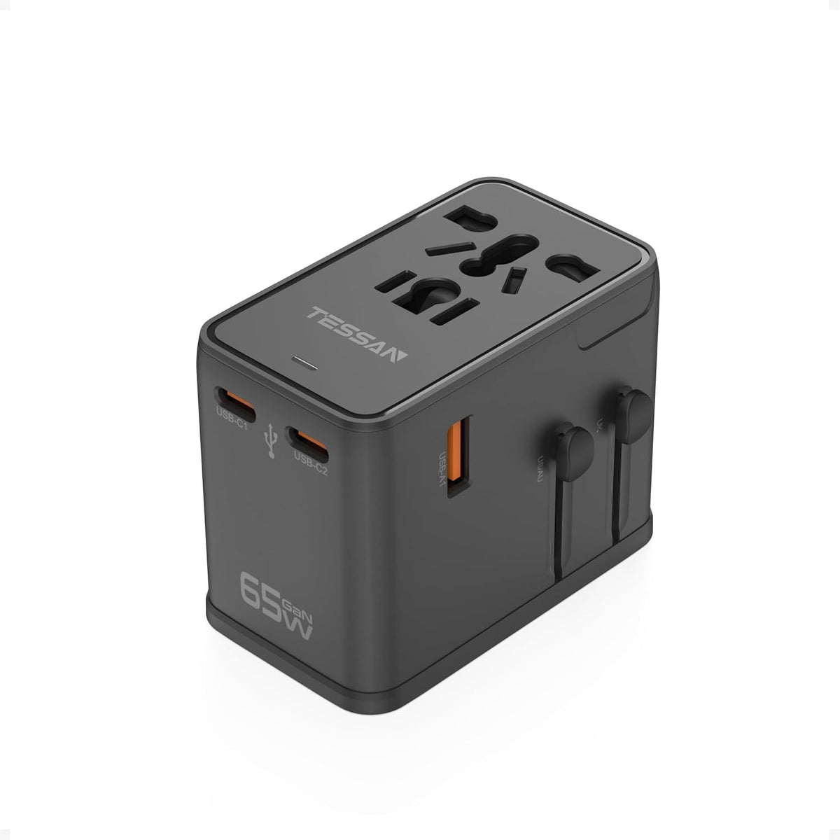 TESSAN Universal Travel Adapter, 65W International Power Adapter