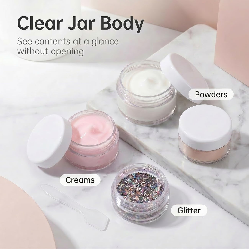 5 Gram Sample Containers 25 Count Small Travel Containers with Lids
