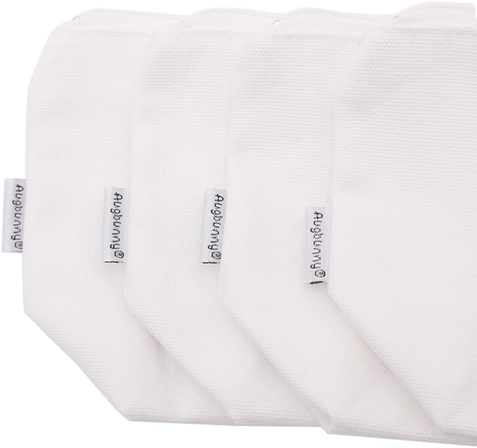 100% Cotton 16oz Heavy Duty Multi-Purpose Canvas Zipper Cosmetics Makeup Travel Toiletry Organizing Pouch 4-Pack