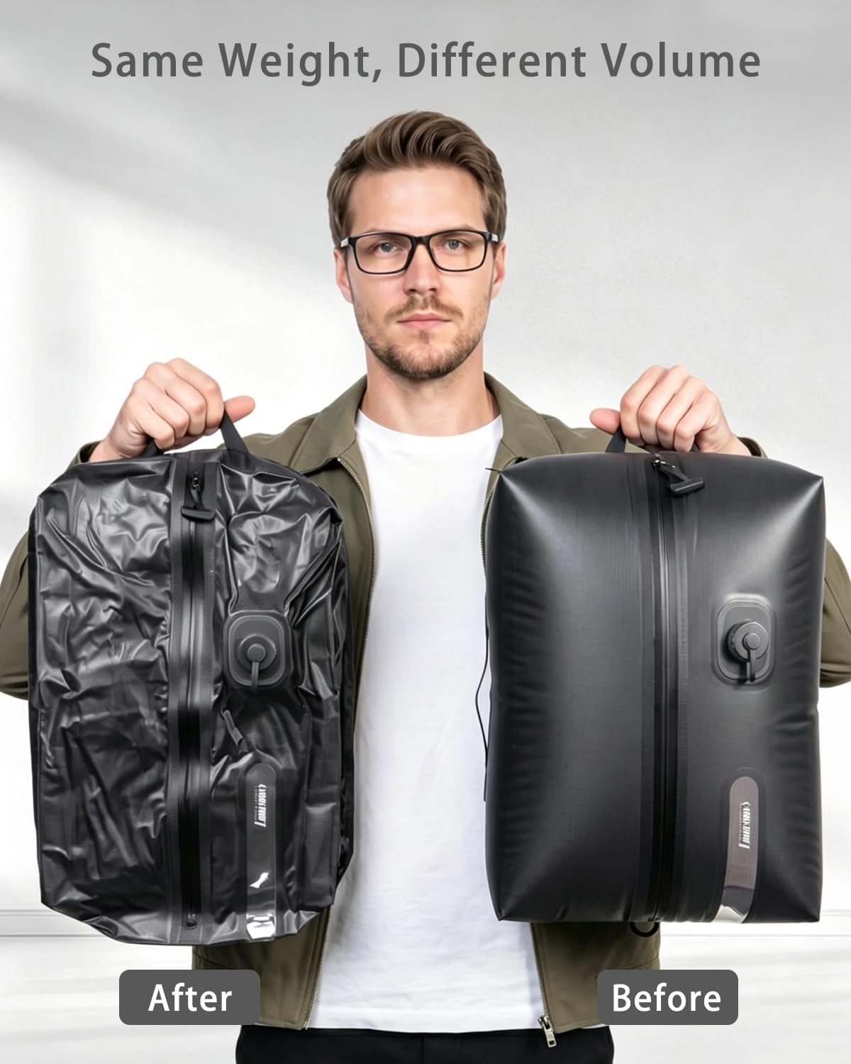 4-Pack 25L Reusable Vacuum Bags for Travel, Carry On Vacuum Bags with Pump